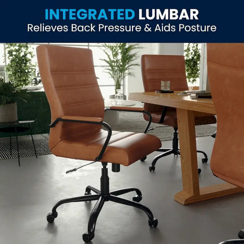 Fauteuil de bureau pivotant de direction (avec piètement chromé)