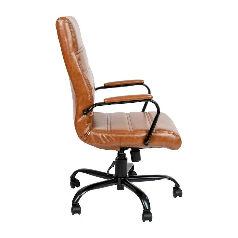Fauteuil de bureau pivotant de direction (avec piètement chromé)