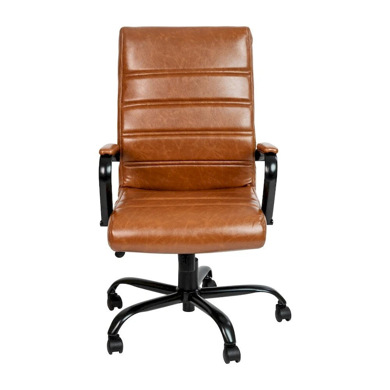 Fauteuil de bureau pivotant de direction (avec piètement chromé)