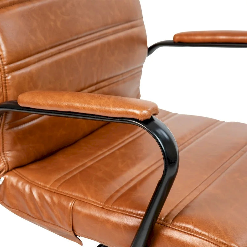 Fauteuil de bureau pivotant de direction (avec piètement chromé)