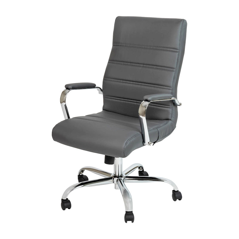 Fauteuil de bureau pivotant de direction (avec piètement chromé)