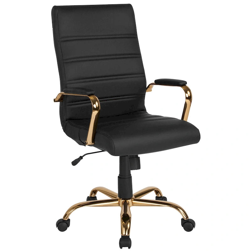 Fauteuil de bureau pivotant de direction (avec piètement chromé)