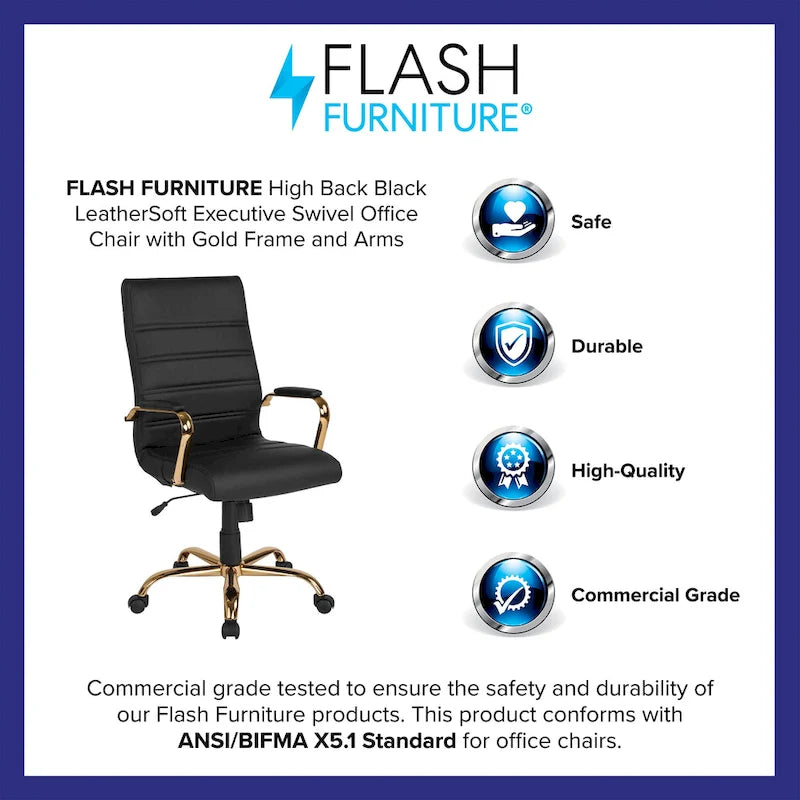 Fauteuil de bureau pivotant de direction (avec piètement chromé)