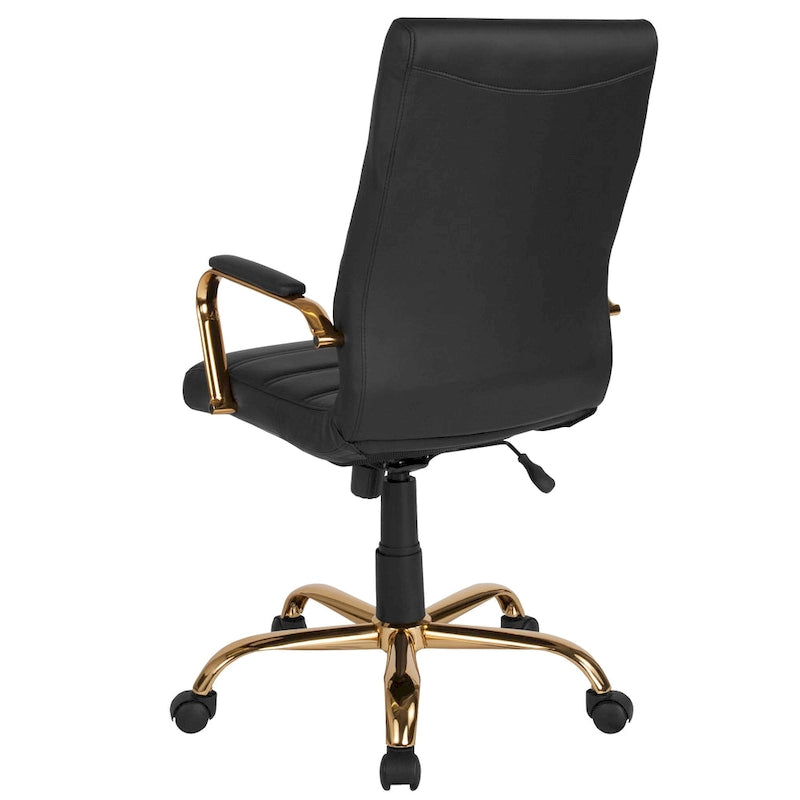 Fauteuil de bureau pivotant de direction (avec piètement chromé)