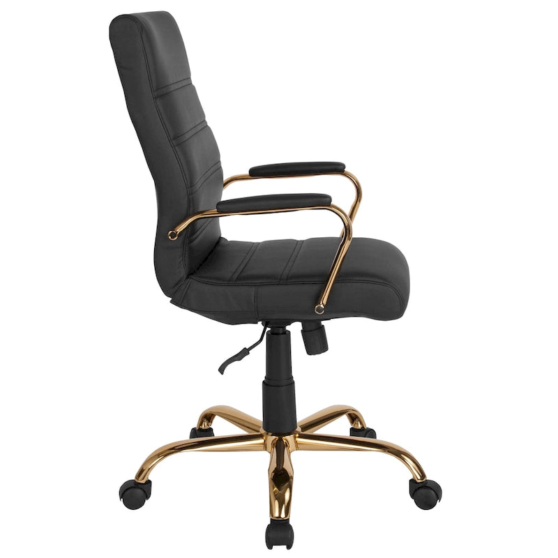 Fauteuil de bureau pivotant de direction (avec piètement chromé)