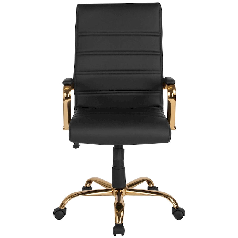 Fauteuil de bureau pivotant de direction (avec piètement chromé)