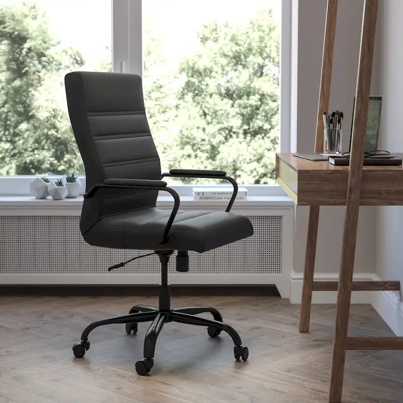 Fauteuil de bureau pivotant de direction (avec piètement chromé)