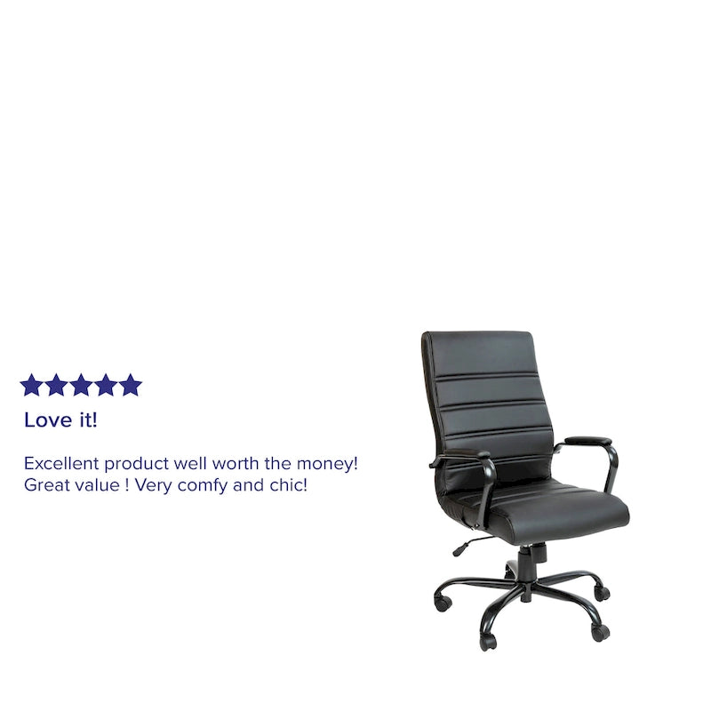 Fauteuil de bureau pivotant de direction (avec piètement chromé)