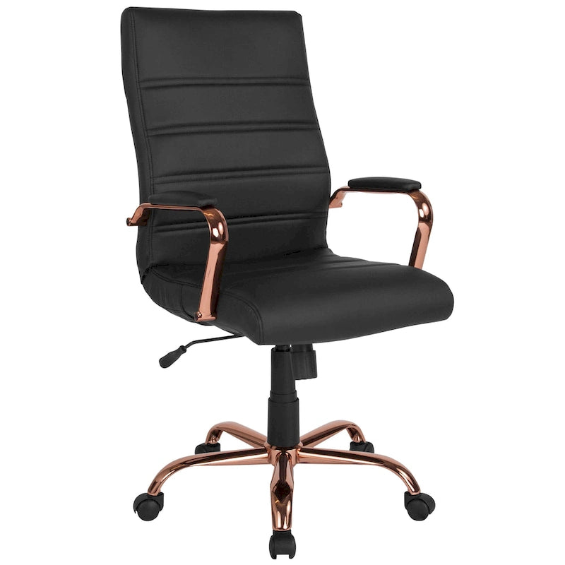 Fauteuil de bureau pivotant de direction (avec piètement chromé)