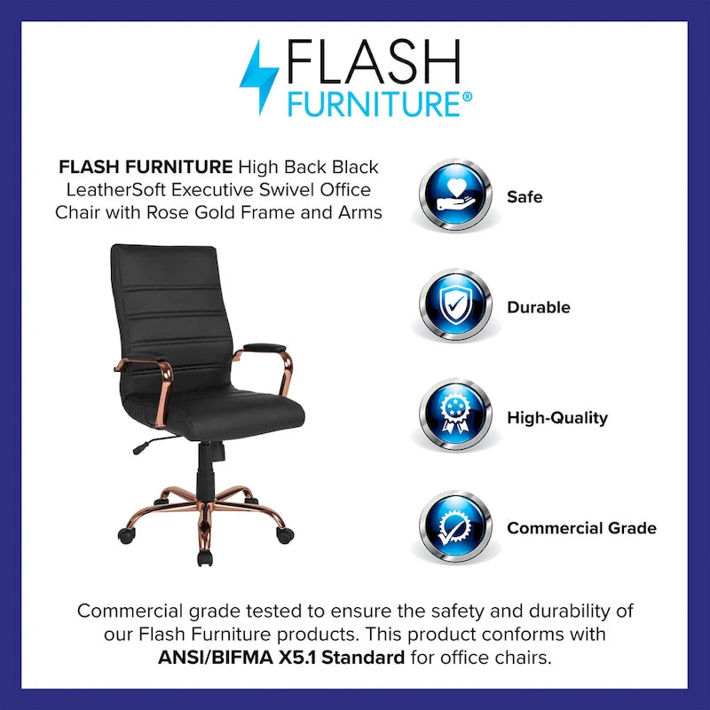 Fauteuil de bureau pivotant de direction (avec piètement chromé)