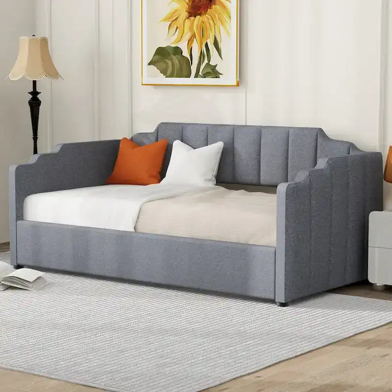 Lit de repos capitonné pour une personne (avec rangement sous le lit)