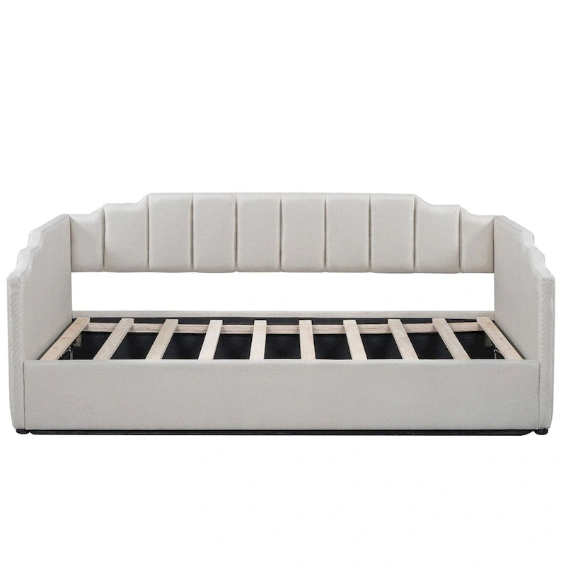 Lit de repos capitonné pour une personne (avec rangement sous le lit)