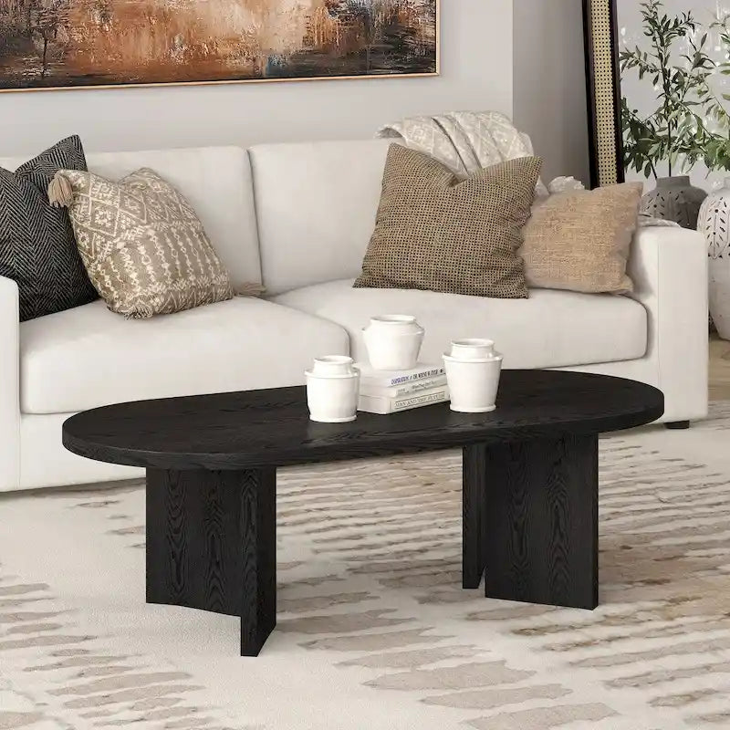 Table basse ovale de 48 pouces de large