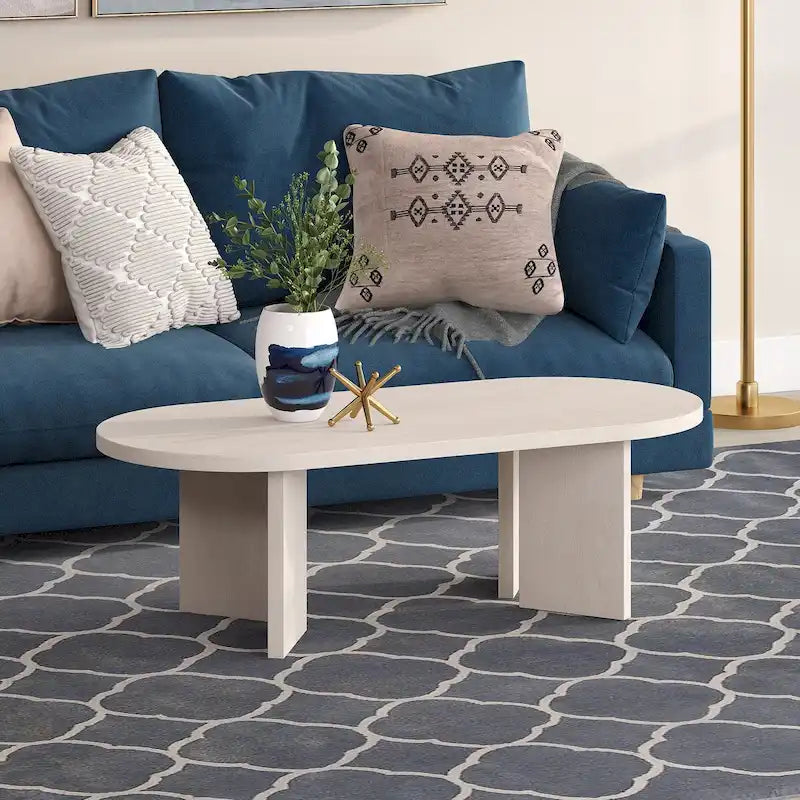 Table basse ovale de 48 pouces de large