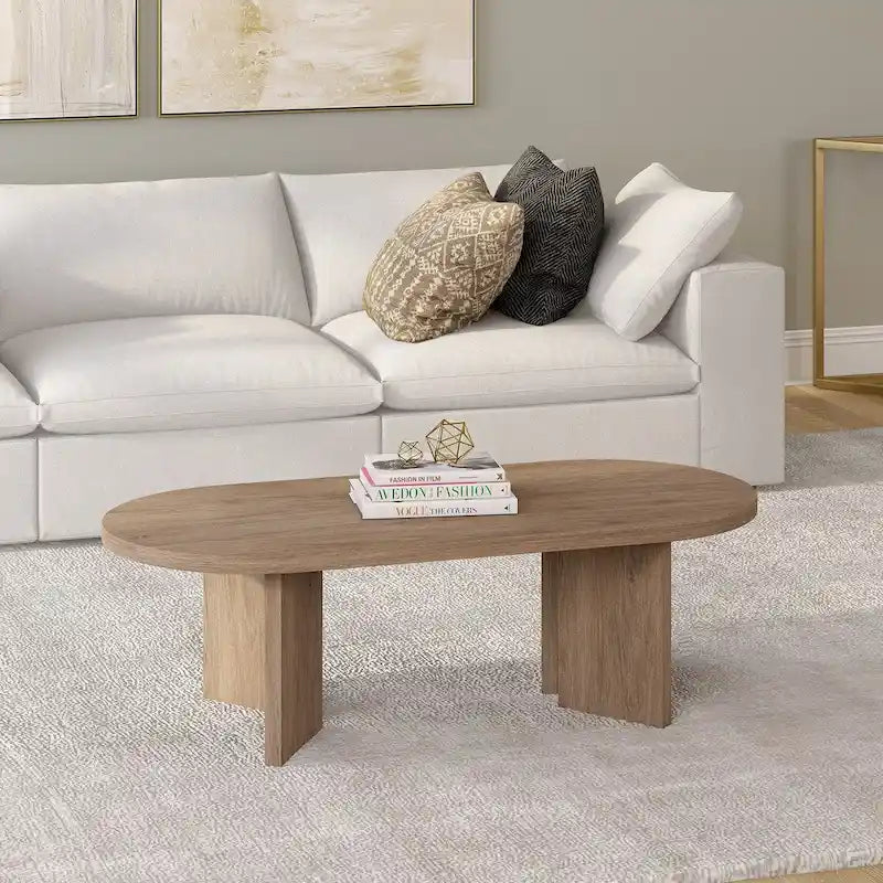 Table basse ovale de 48 pouces de large
