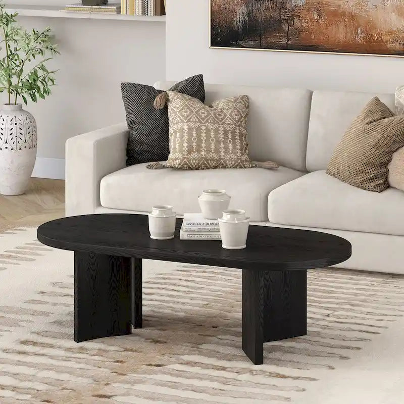 Table basse ovale de 48 pouces de large