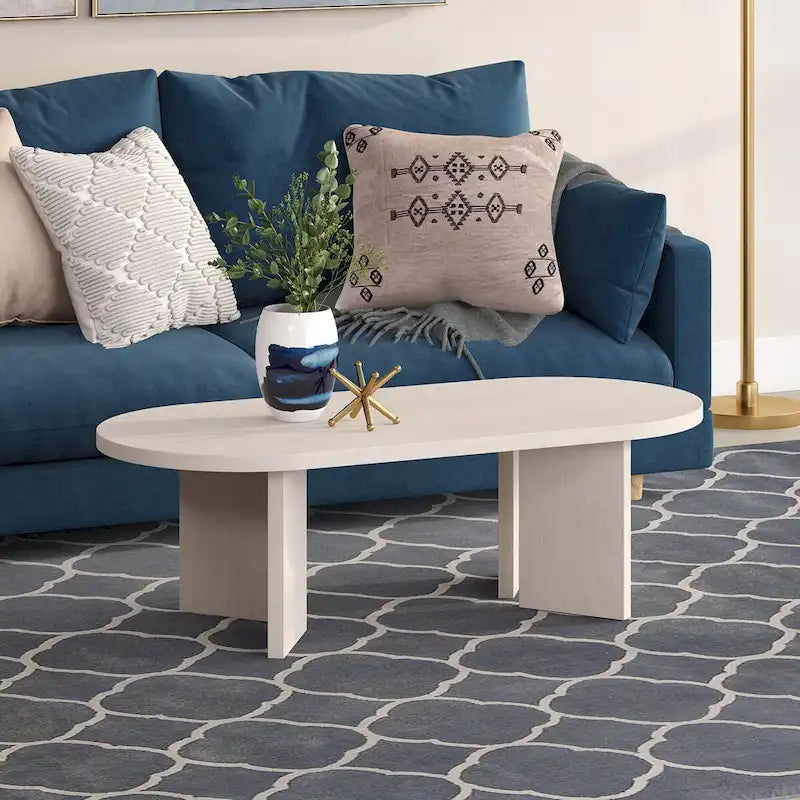 Table basse ovale de 48 pouces de large