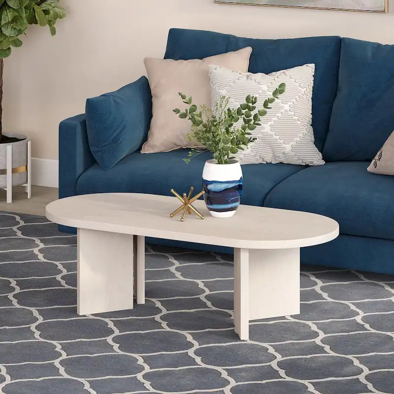 Table basse ovale de 48 pouces de large