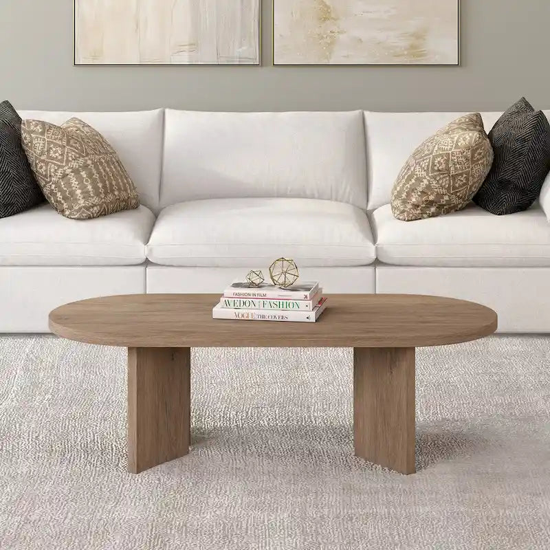 Table basse ovale de 48 pouces de large