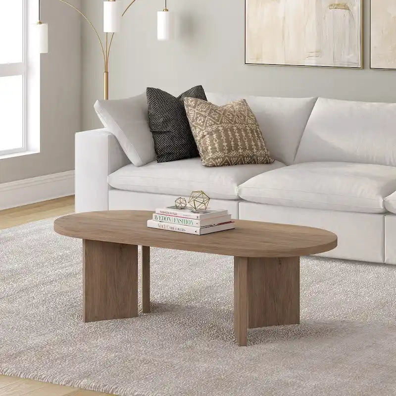 Table basse ovale de 48 pouces de large
