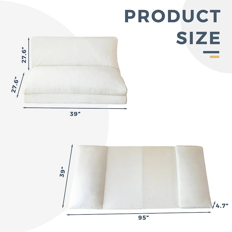 Pouf lit canapé convertible matelas de sol