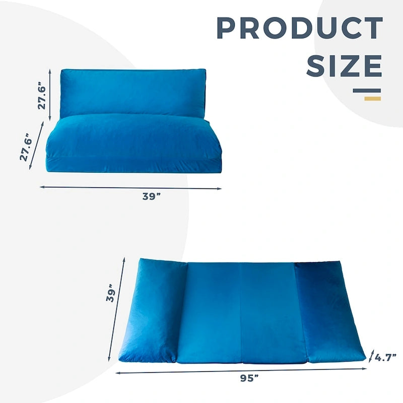 Pouf lit canapé convertible matelas de sol