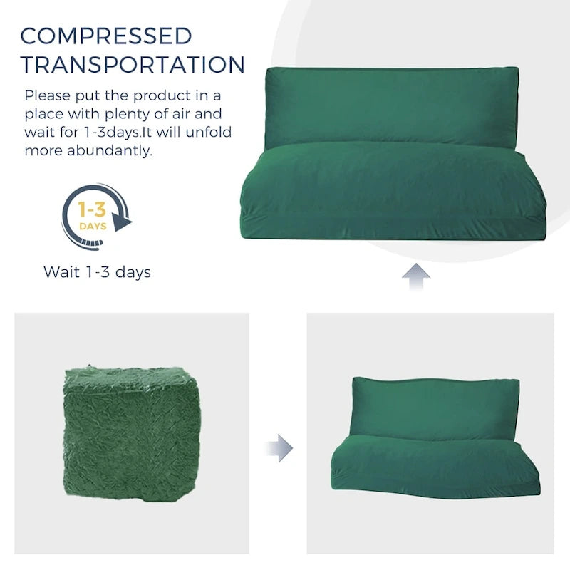 Pouf lit canapé convertible matelas de sol
