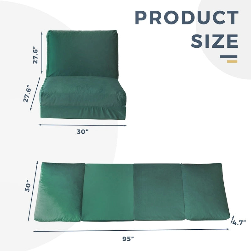 Pouf lit canapé convertible matelas de sol