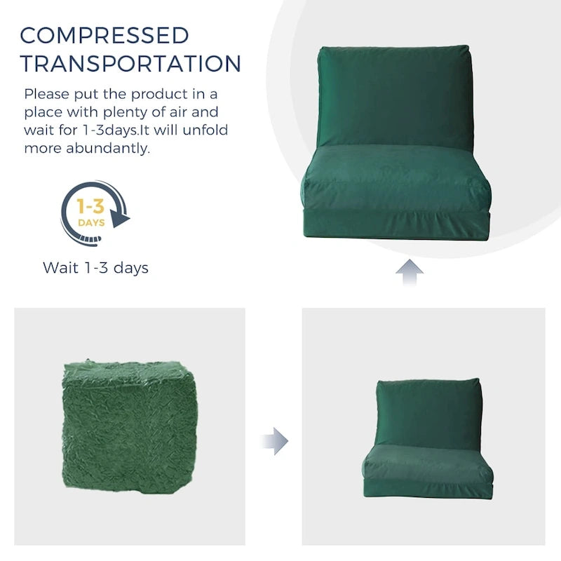 Pouf lit canapé convertible matelas de sol