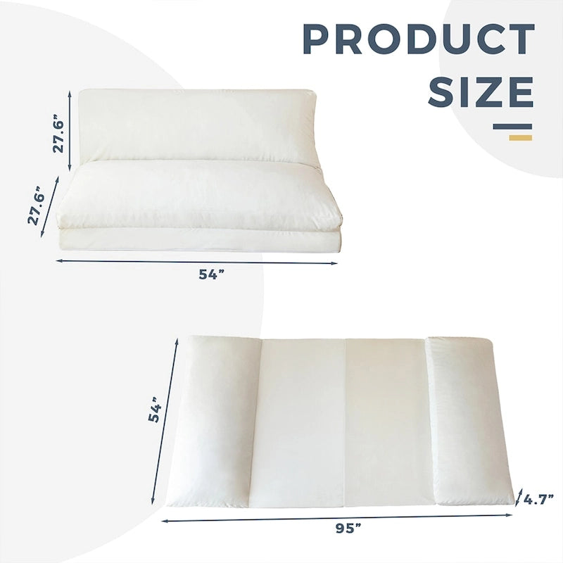 Pouf lit canapé convertible matelas de sol