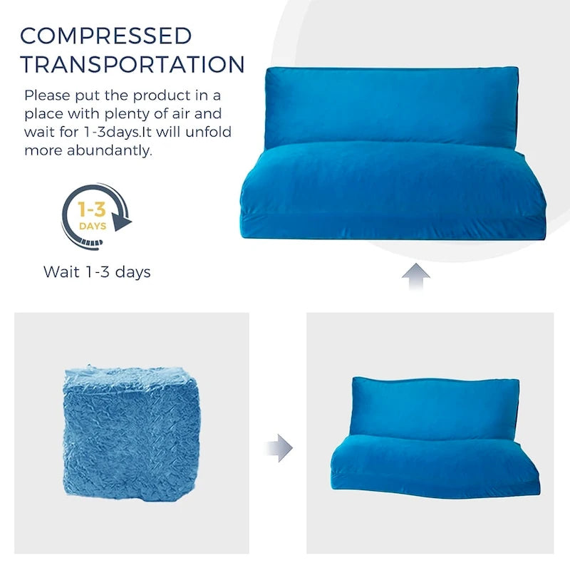 Pouf lit canapé convertible matelas de sol