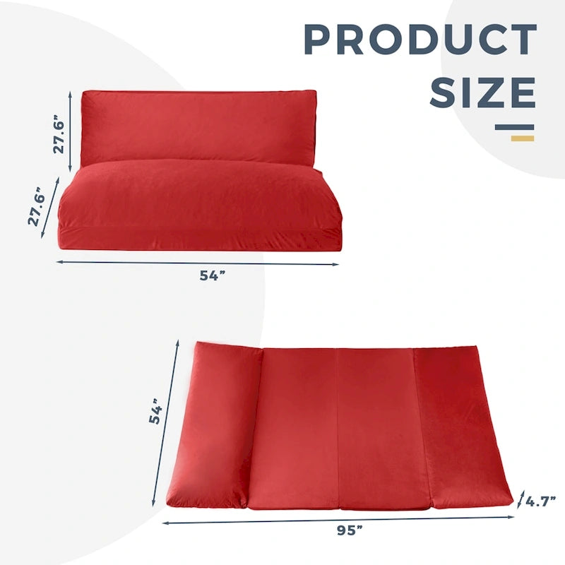Pouf lit canapé convertible matelas de sol