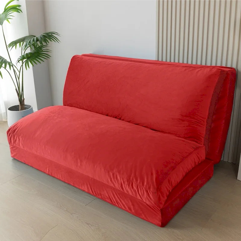 Pouf lit canapé convertible matelas de sol