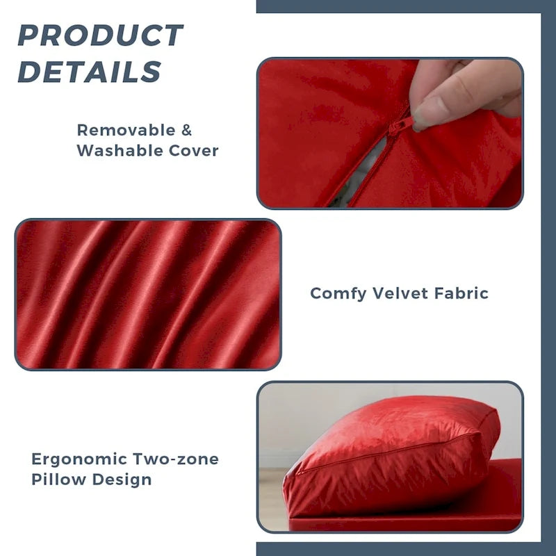 Pouf lit canapé convertible matelas de sol