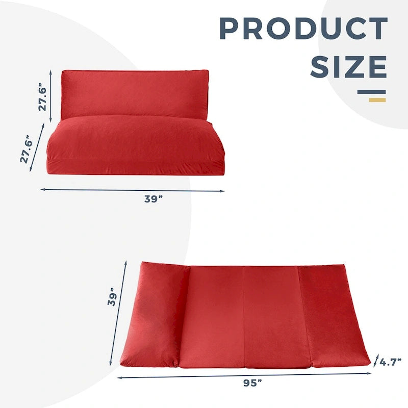 Pouf lit canapé convertible matelas de sol