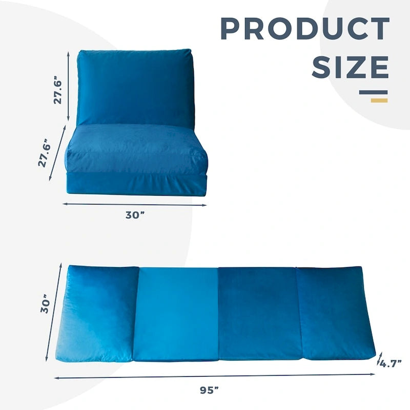 Pouf lit canapé convertible matelas de sol
