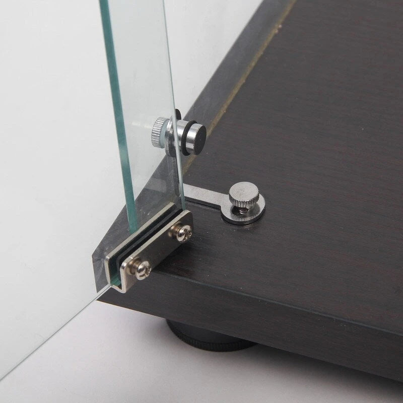 Vitrine en verre à double porte avec 5 étagères