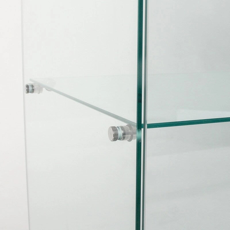 Vitrine en verre à double porte avec 5 étagères