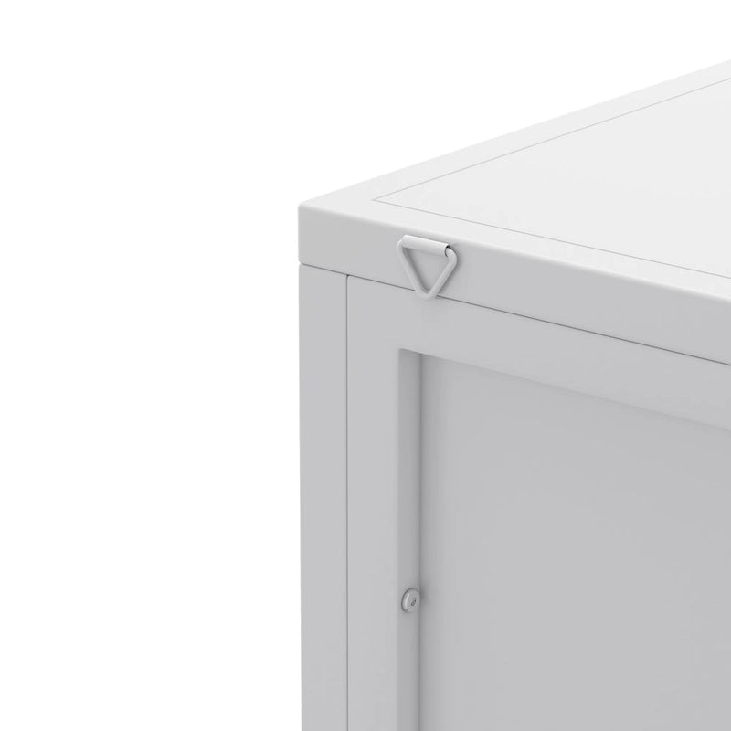 Meuble d'angle à 3 niveaux avec porte vitrée